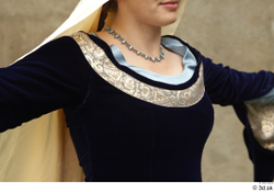 Upper Body Woman White Historical Dress Costume photo references